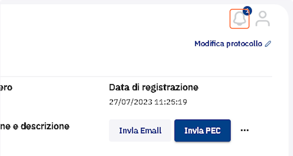 Aprire il "Centro notifiche"
