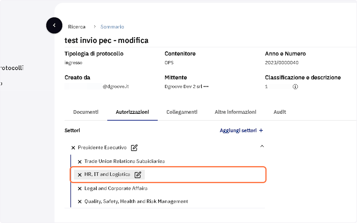 Click on  HR, IT and Logistics