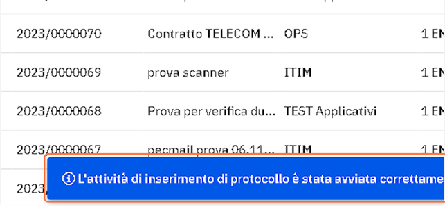 Verificare la risposta del sistema dopo la conferma