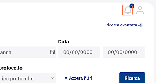 Cliccare sull'icona del "Centro notifiche"