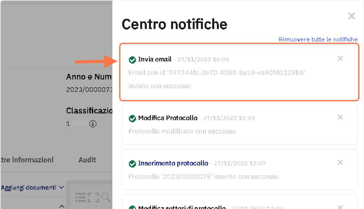 Verificare l'esito della spedizione