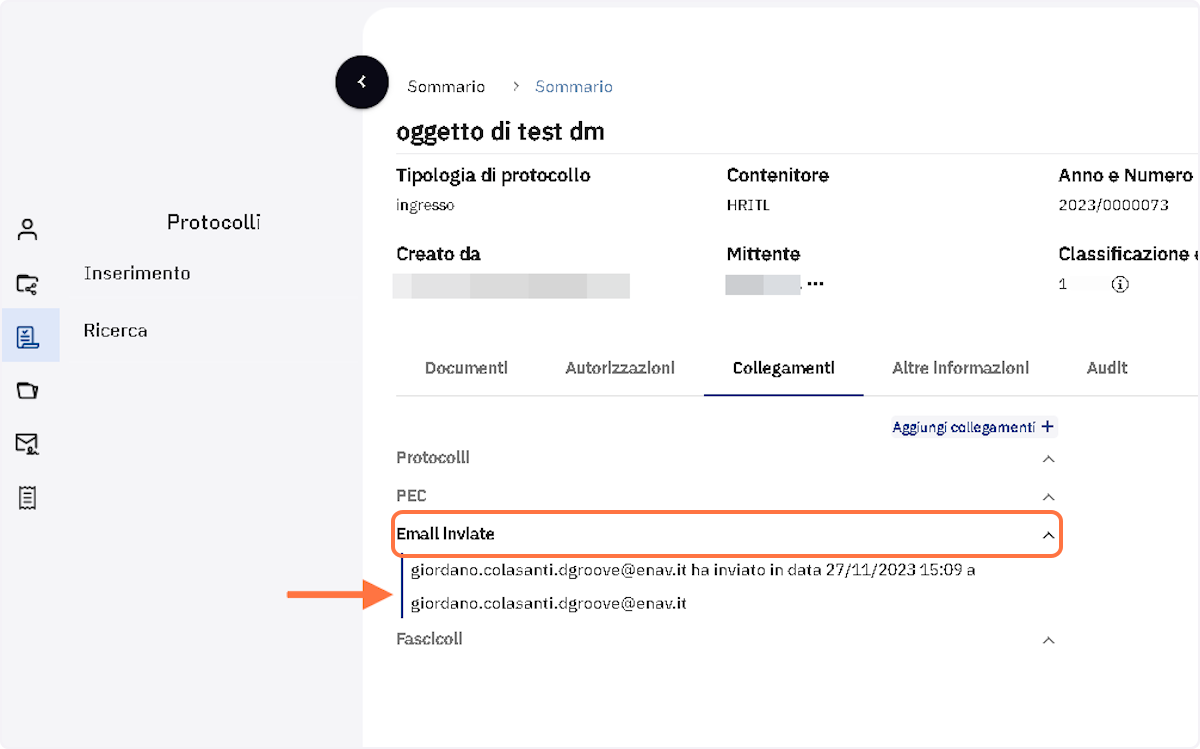 Verificare gli invii delle email