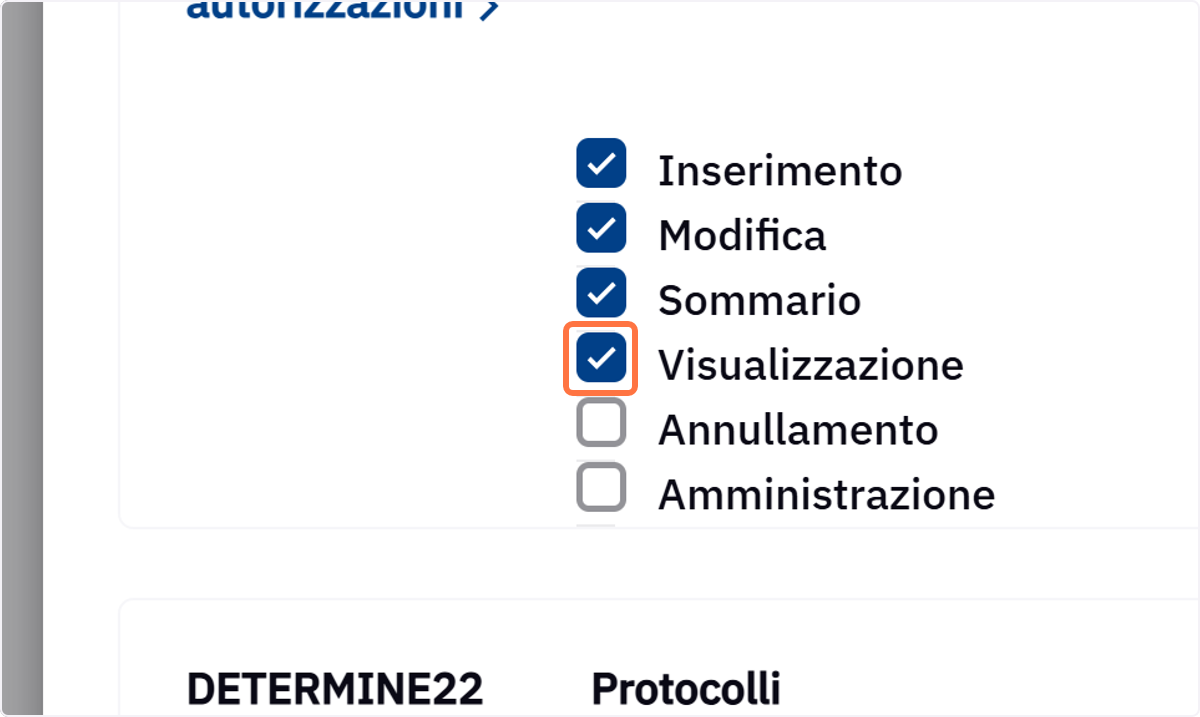 Attivare il diritto Visualizzazione