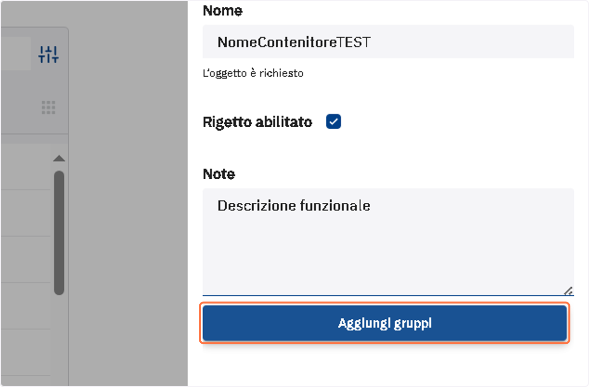 Cliccare sul pulsante Aggiungi gruppi