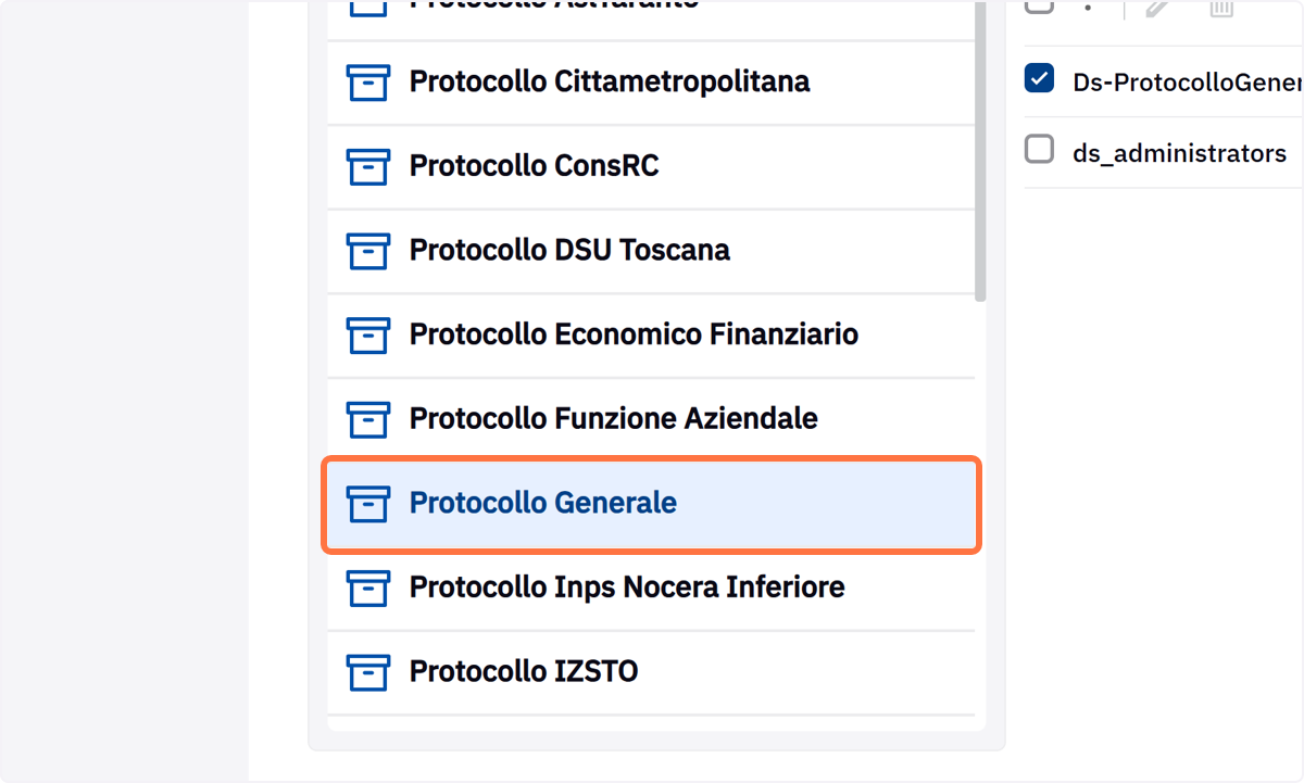 Selezione del contenitore