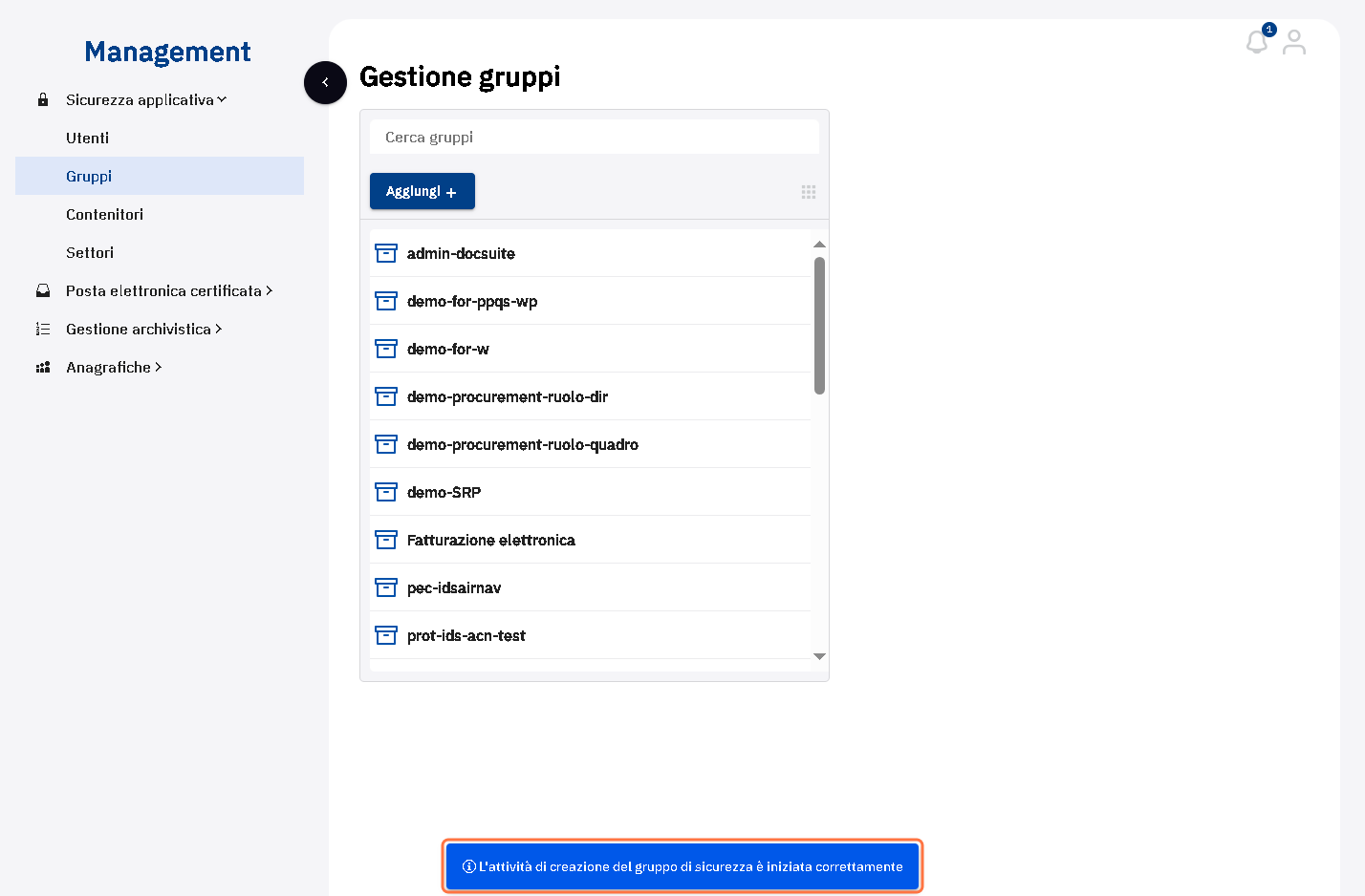 Verificare il corretto avviamento dell'attività richiesta