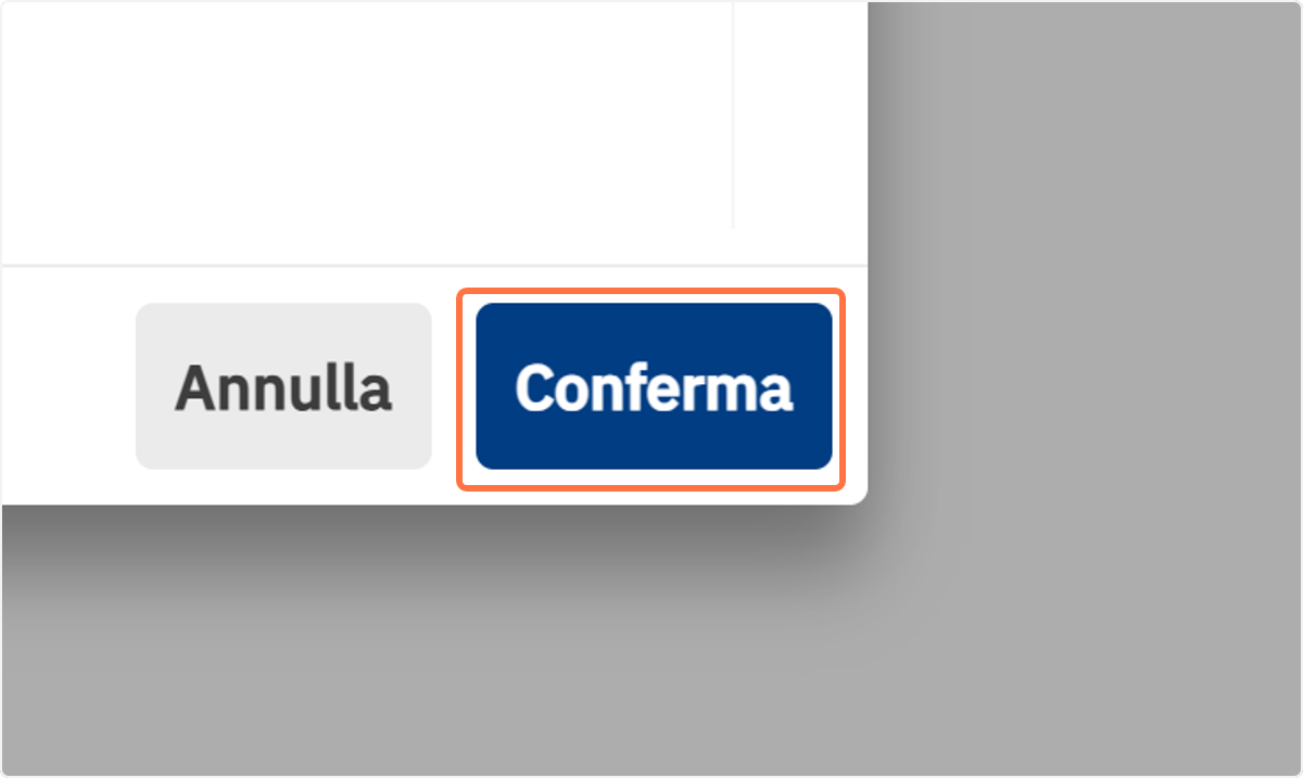 Cliccare sul pulsante Conferma