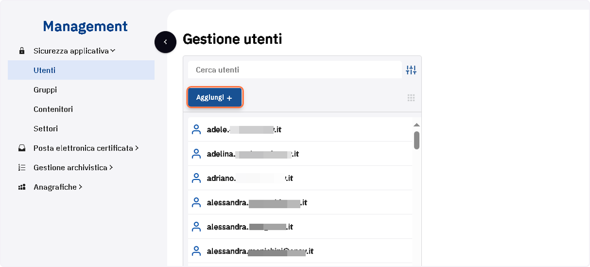 Cliccare sul pulsante "Aggiungi"