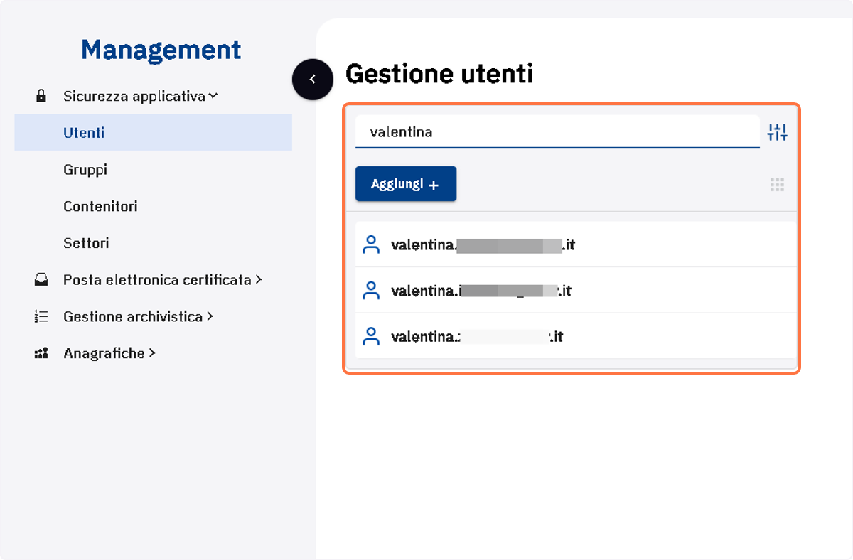 Individuare l'utente nell'elenco dei risultati della ricerca