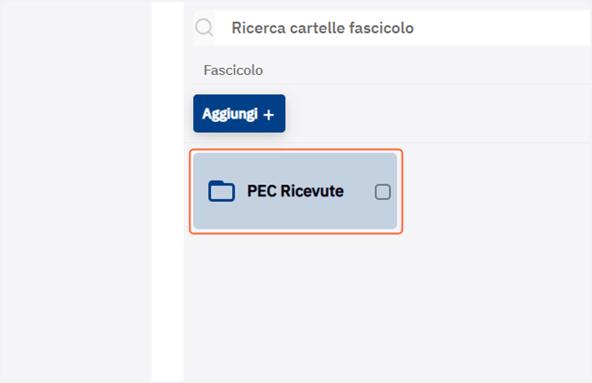 Cartella creata nella scheda Cartelle