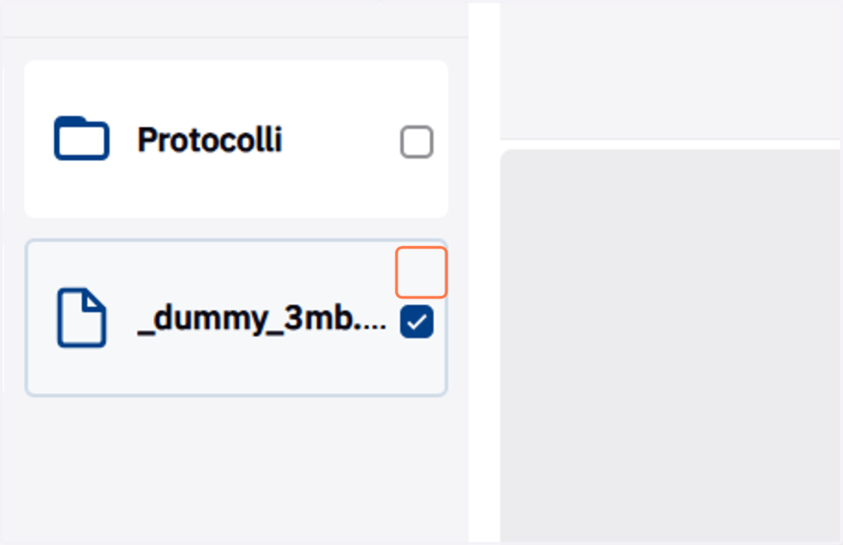 Selezione multipla degli elementi da rimuovere