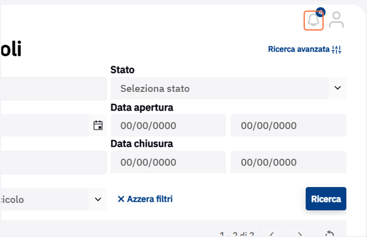 Icona del Centro notifiche