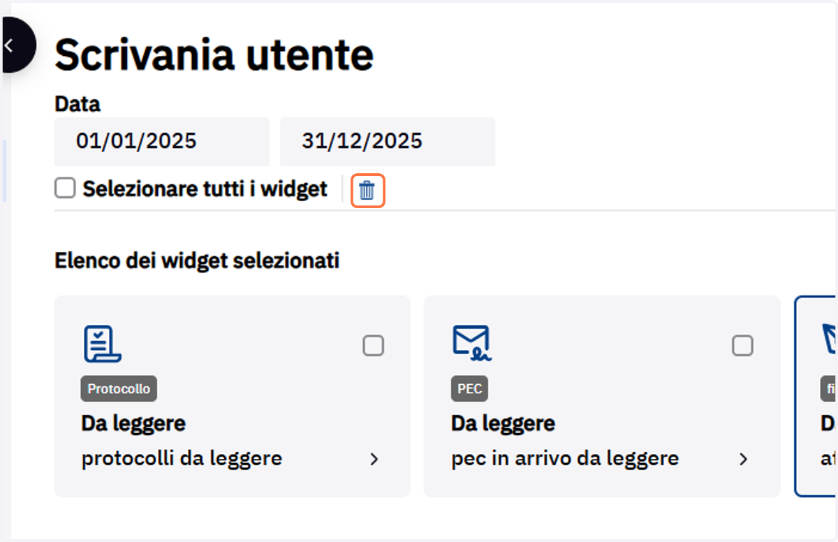 Icona del cestino