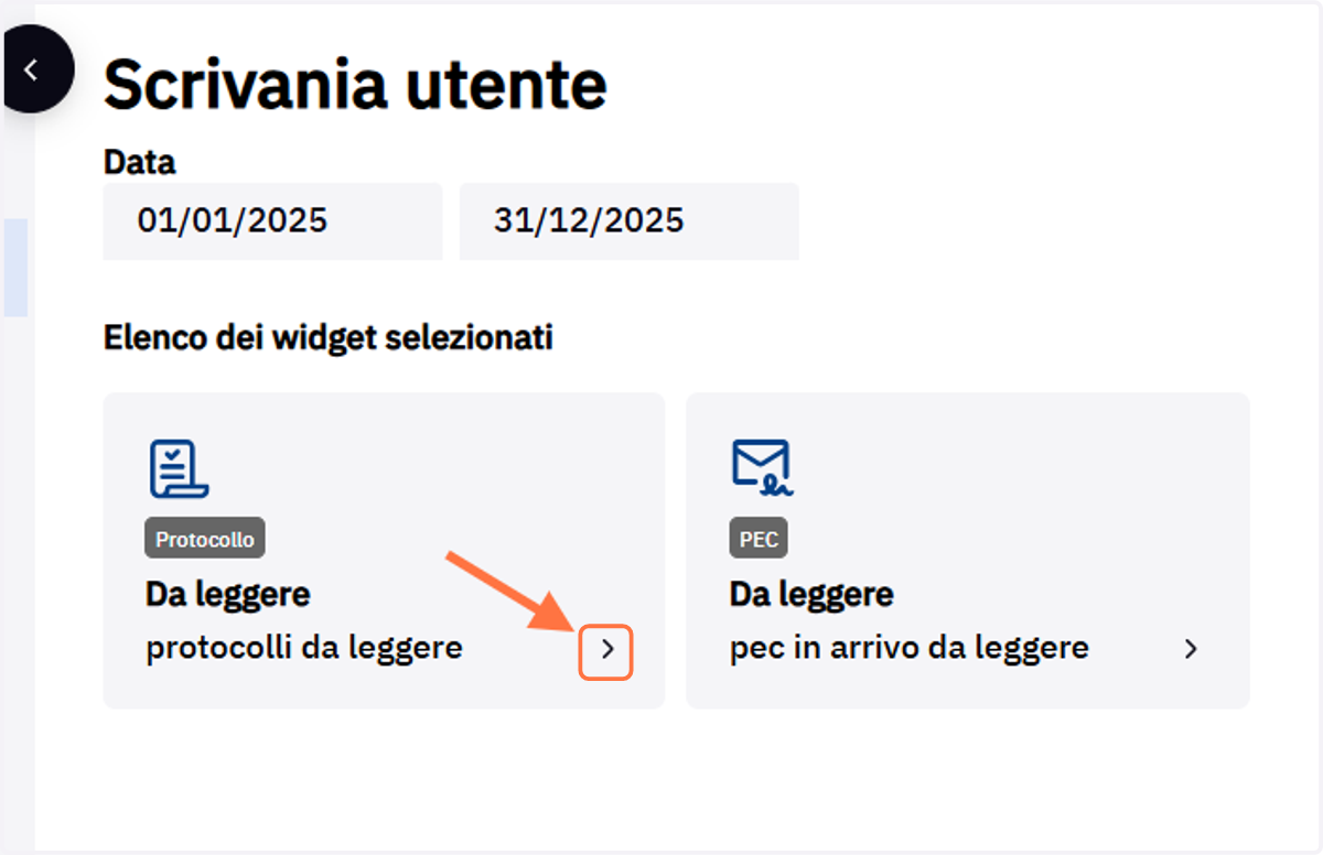 Simbolo di accesso rapido del widget