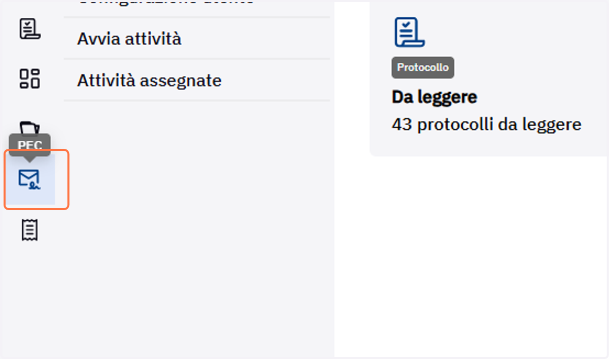 Voce di menu PEC