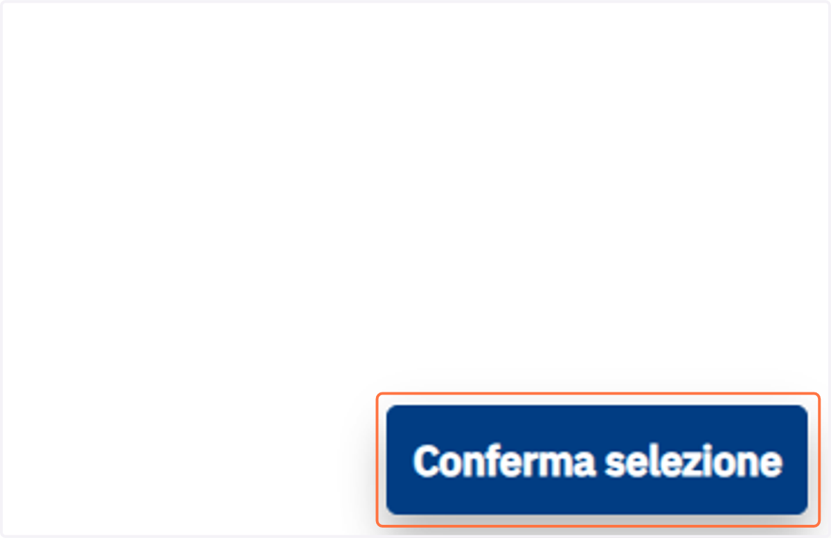 Pulsante Conferma selezione della classificazione