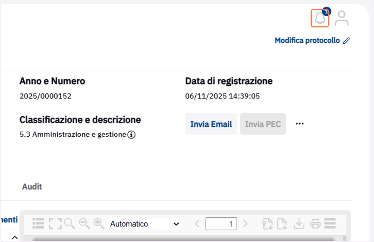 Icona del Centro notifiche