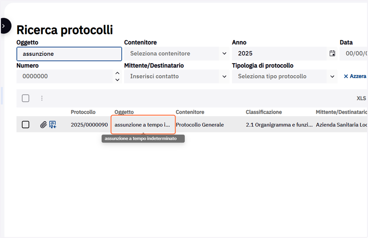 Risultati filtrati per oggetto