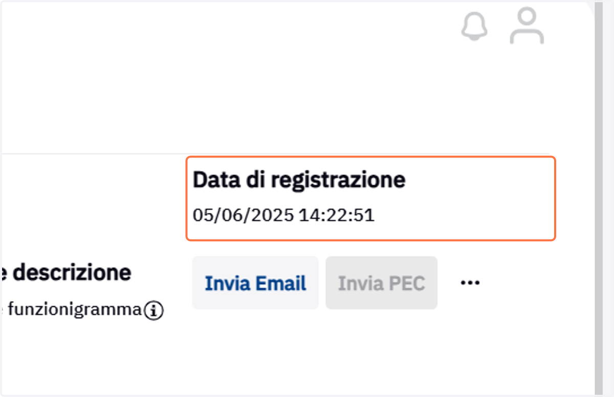 Campo Data di registrazione